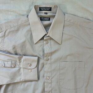GIORGIO FERRARO Designed in Italy Mens Tan Button Dress Shirt Size L 16 34 35